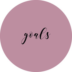 instagram highlight story icons nude dark pink version - goals