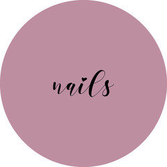 instagram highlight story icons nude dark pink version - nails