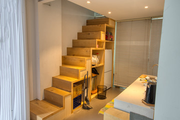 Staircase design of duplex house