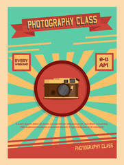 Photography Class Retro Poster Design