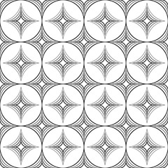 Monochrome geometric figures pattern. Vector texture of geometric shapes.