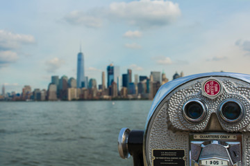 View of the New York Skyline from Ellis Island