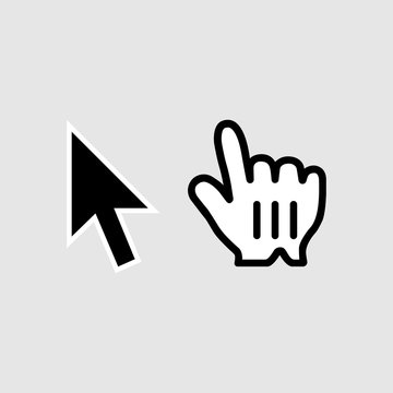 Click Icon. Cursor Symbol Modern, Simple, Vector, Icon For Website Design, Mobile App, Ui. Vector Illustration