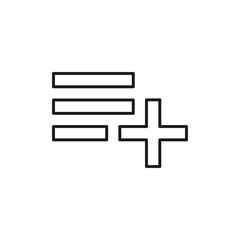 Playlist icon. Save button symbol modern, simple, vector, icon for website design, mobile app, ui. Vector Illustration