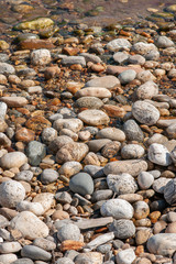 stone shore of Lake Baikal