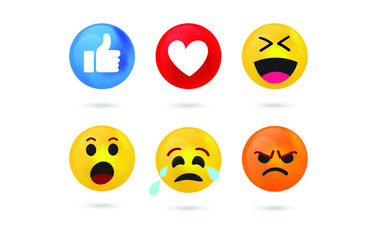 Fototapeta premium High quality vector round yellow cartoon bubble emoticons comment.