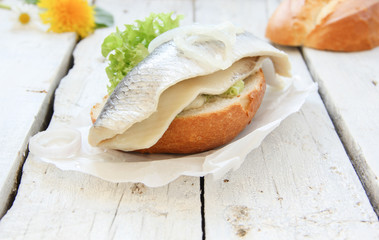 Heringsbrötchen Heringsfilet Hering Brötchen Fisch Fischfilet 