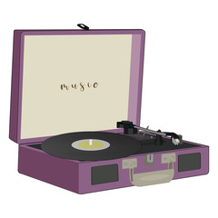Fototapeta premium Vinyl player. Technology design. Vintage turntable. Record player vinyl record.
