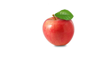 Red apples isolated on a white background