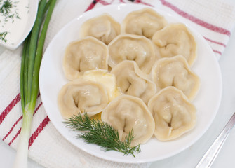 dumplings on a plate