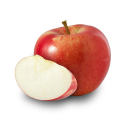 Red apples isolated on a white background