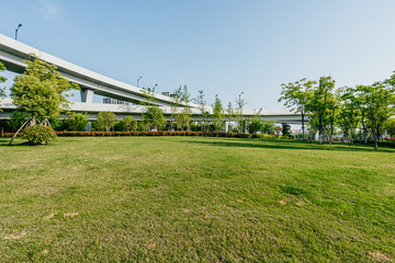 Fototapeta premium overpass with highway in city