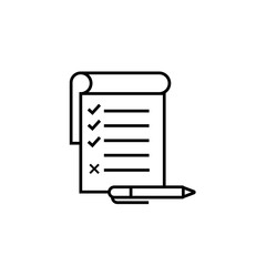 Summary vector icon on white