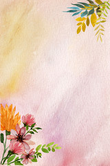 romantic watercolor flower