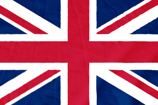 Uk Flag on texture fabric 