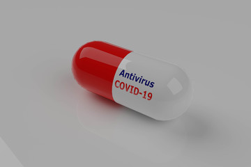 3d rendering Close up pills