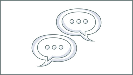Vector Linear Chat icon. Communication Illustration.  Message Drawing.	