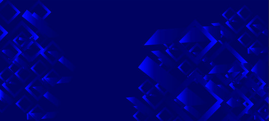 modern abstract blue background design with layers of textured and  shapes in random geometric pattern 