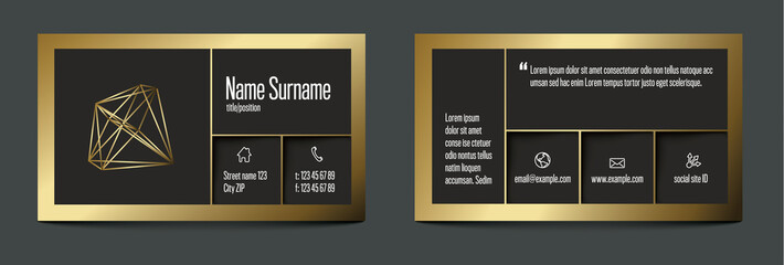 Modern premium business card template