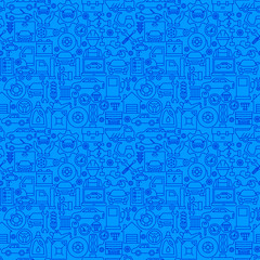 Car Services Line Seamless Pattern