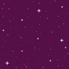 Pixel art star sky at night.