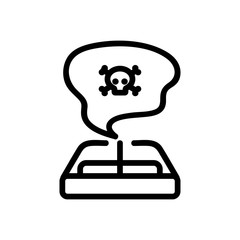 death from box of matches icon vector. death from box of matches sign. isolated contour symbol illustration