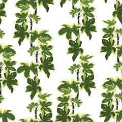 Seamless floral pattern. Background with ivy branches. Plants texture for design. Bright background.
