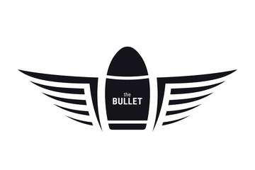 Winged Bullet. Military Symbol. Army Badge. Tattoo or Logo