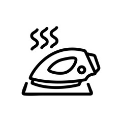 forget to turn off iron icon vector. forget to turn off iron sign. isolated contour symbol illustration