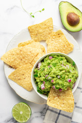 Greet The Sun Fresh Guacamole with Chips