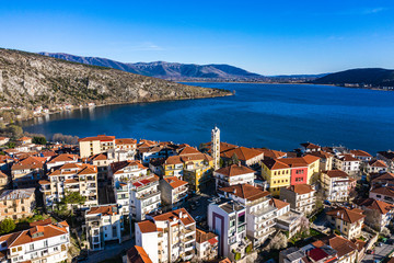 Obraz premium Kastoria and Lake Orestiada in northern Greece