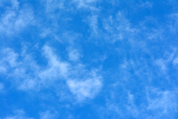 Naklejka na ściany i meble Blue rich sky with small clouds for background or wallpaper
