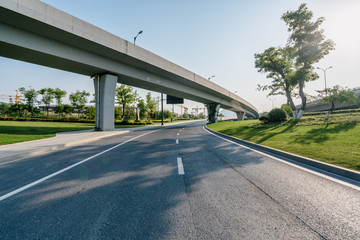 overpass with highway in city