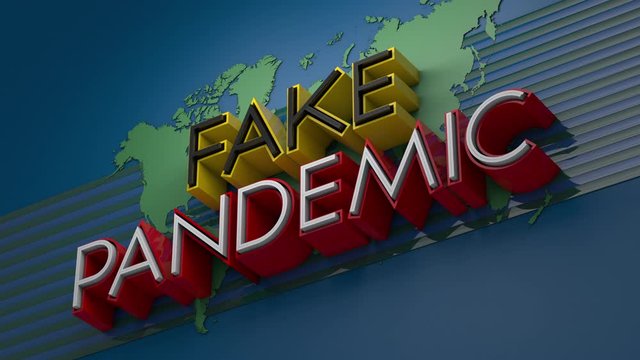 Dynamic Fake Pandemic Title Animation Background. 3D Rendering