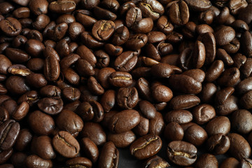 aromatic coffee beans texture