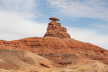 Fototapeta na wymiar Mexican Hat Rock Formation in USA