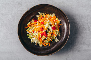 vegetable fresh tasty salad. studio shoot