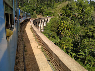 railway bridge in the mountains