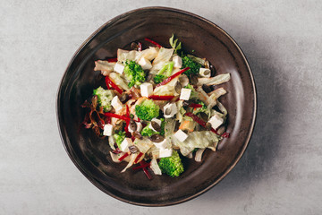 fresh tasty salad meal . studio shoot
