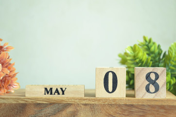 May 8, Cover natural Calendar, Appointment Date design.