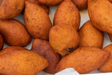 Içli Köfte (Turkish Stuffed Meatball) during street food festival.