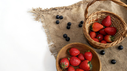 strawberry and blueberry background