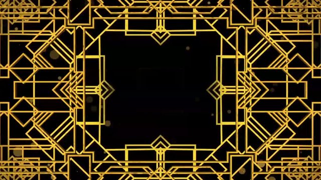 Gold art deco old gatsby style