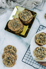 Baking Oatmeal Chocolate Chip Cookies