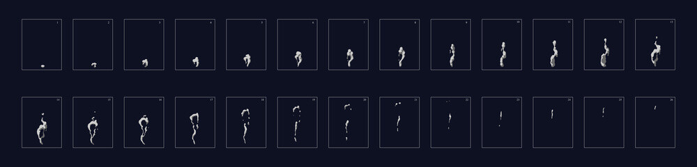 Smoke Animation effect. Animation of smoke. Sprite sheet for games,   cartoon or animation.