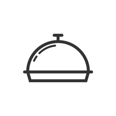 dish vector icon in trendy flat style, tray of food icon, restaurant icon