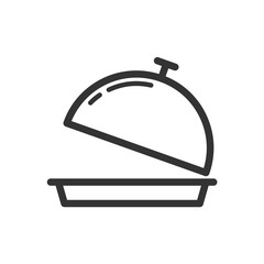 dish vector icon in trendy flat style, tray of food icon, restaurant icon