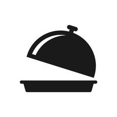 dish vector icon in trendy flat style, tray of food icon, restaurant icon