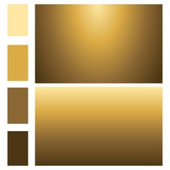 Obraz premium Golden color set with gradients