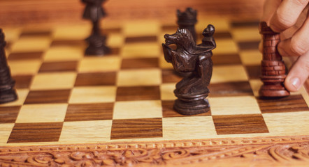 chess pieces on a chessboard